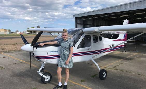Chloe spreads her wings with pilot licence