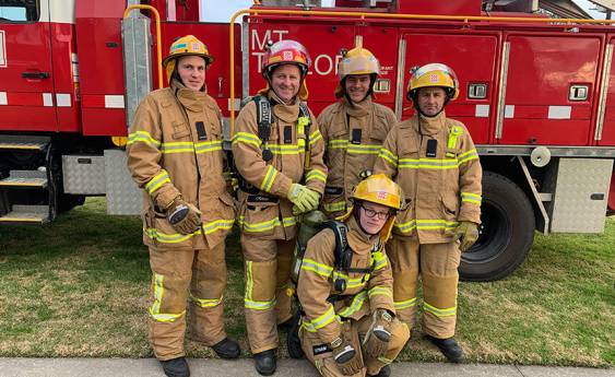 Firefighters take on stair climb