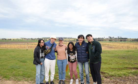 Health students visit farm