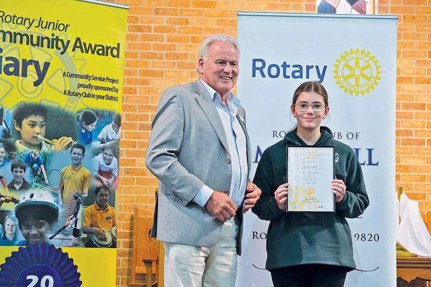 Rotary presents Junior Community Awards