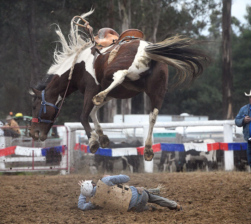 Thrills and spills at Buchan Rodeo